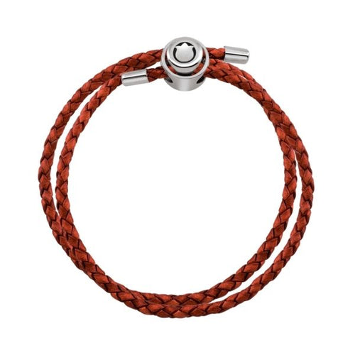 Red Leather Braided Bracelet